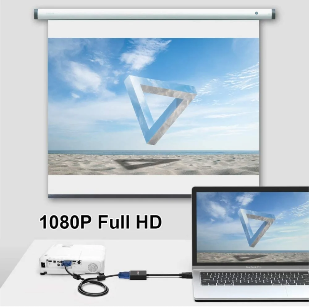 UpGrow HDMI to VGA Adapter HDMI Male to VGA Female Converter Support Computer